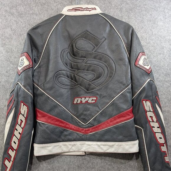 Schott NYC Rose 6 Leather racing leather jacket motorcycle streetwear - Small - Picture 2 of 16
